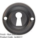 Round Standard Lock Profile Escutcheon - Matt Black - 42mm Door Key Plate 1