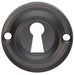 Round Standard Lock Profile Escutcheon - Matt Black - 42mm Door Key Plate