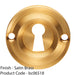 Round Standard Lock Profile Escutcheon - Satin Brass - 42mm Door Key Plate 1