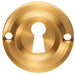 Round Standard Lock Profile Escutcheon - Satin Brass - 42mm Door Key Plate