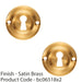 2 PACK Round Standard Lock Profile Escutcheon Satin Brass 42mm Door Key Plate 1