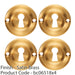 4 PACK Round Standard Lock Profile Escutcheon Satin Brass 42mm Door Key Plate 1