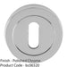 Screwless Round EURO Profile Escutcheon - Polished Chrome 50mm Key Door Plate 1