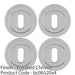 4x Screwless Round EURO Profile Escutcheon Polished Chrome 50mm Key Door Plate 1