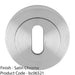 Screwless Round EURO Profile Escutcheon - Satin Chrome 50mm Key Door Plate 1