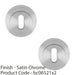 2 PACK Screwless Round EURO Profile Escutcheon Satin Chrome 50mm Key Door Plate 1