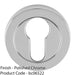 Screwless Round Standard Profile Escutcheon Polished Chrome 50mm Key Door Plate 1