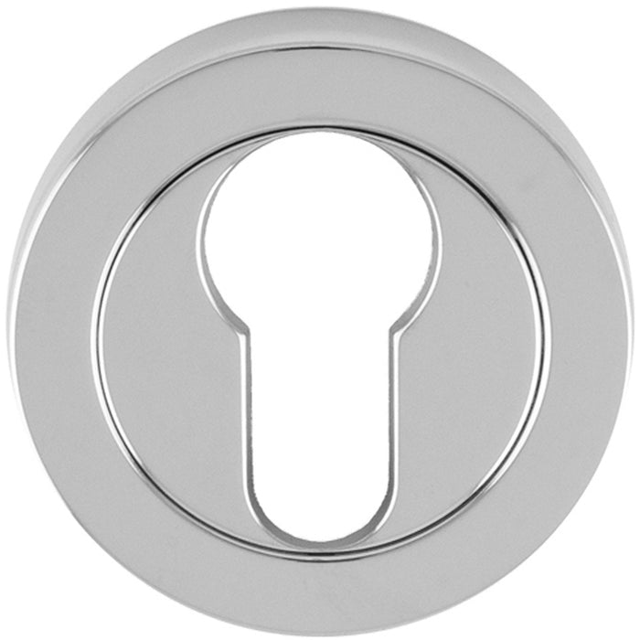 Screwless Round Standard Profile Escutcheon Polished Chrome 50mm Key Door Plate