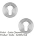 2 PACK Screwless Round Standard Profile Escutcheon Satin Chrome 50mm Key Door 1