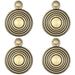 4 PACK 32mm Lock Profile EscutcheReeded Design Florentine Bronze Keyhole Cover