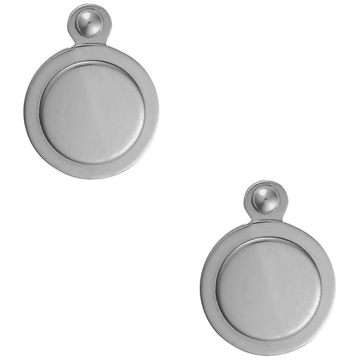 2 PACK 31mm Lock Profile Covered Escutcheon 17.5mm Centres Polished Chrome