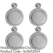 4 PACK 31mm Lock Profile Covered Escutcheon 17.5mm Centres Polished Chrome 1