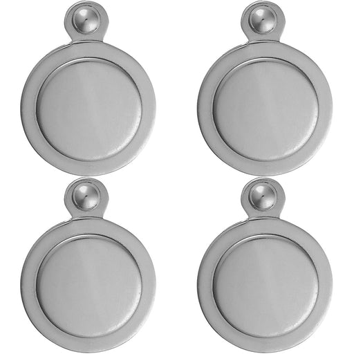 4 PACK 31mm Lock Profile Covered Escutcheon 17.5mm Centres Polished Chrome