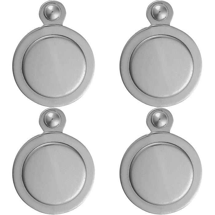 4 PACK 31mm Lock Profile Covered Escutcheon 17.5mm Centres Polished Chrome