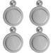 4 PACK 31mm Lock Profile Covered Escutcheon 17.5mm Centres Polished Chrome