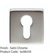 Screwless Round EURO Profile Escutcheon - Satin Chrome 50mm Door Key Plate 1