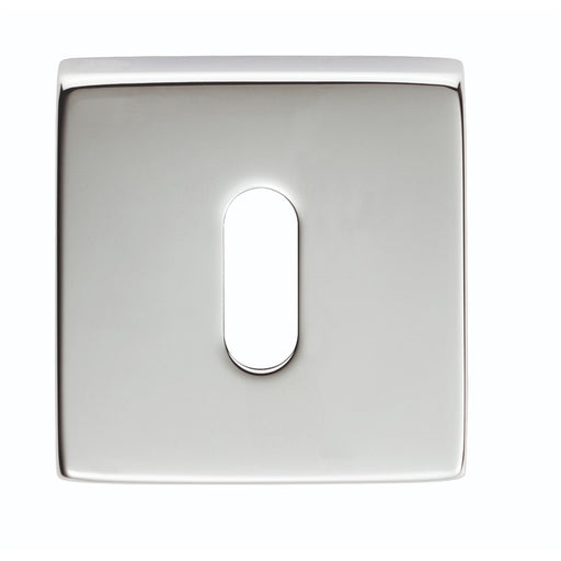 Screwless Square Standard Profile Escutcheon Polished Chrome 50mm Lock Key Plate