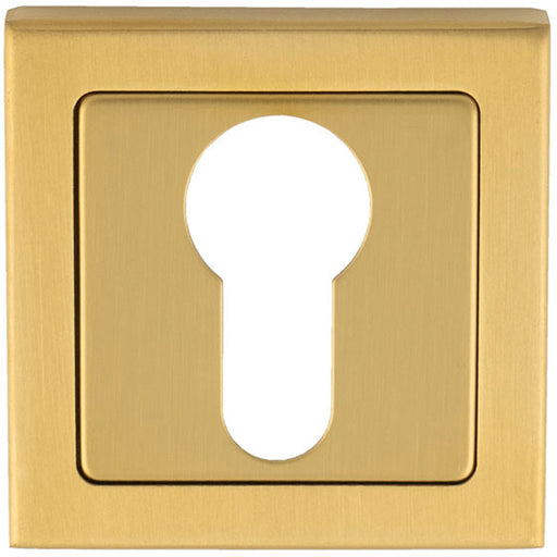 Screwless Round EURO Profile Escutcheon - Satin PVD 52mm Door Key Plate