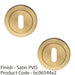 2 PACK Screwless Round Standard Lock Profile Escutcheon Satin PVD 52mm Key Cover 1