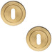 2 PACK Screwless Round Standard Lock Profile Escutcheon Satin PVD 52mm Key Cover