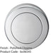 Screwless Round Blank Escutcheon Cover - Polished Chrome 50mm Door Key Plate 1