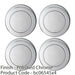 4 PACK Screwless Round Blank EscutcheCover Polished Chrome 50mm Door Key Plate 1