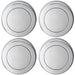 4 PACK Screwless Round Blank EscutcheCover Polished Chrome 50mm Door Key Plate