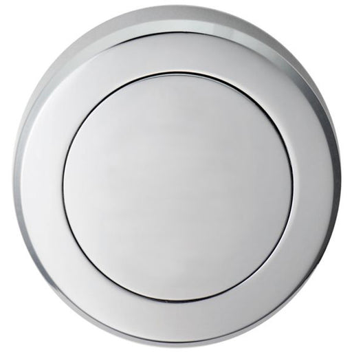 Screwless Round Blank Escutcheon Cover - Satin Chrome 50mm Door Key Plate