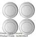 4 PACK Screwless Round Blank Escutcheon Cover Satin Chrome 50mm Door Key Plate 1