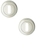 2 PACK Screwless Round Standard Profile Escutcheon Polished Nickel 51mm Lock Key