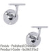 2 PACK Lightweight Stair Handrail Bannister Bracket Arm Polished Chrome 72mm 1