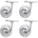 4 PACK Lightweight Stair Handrail Bannister Bracket Arm Satin Chrome 72mm Holder