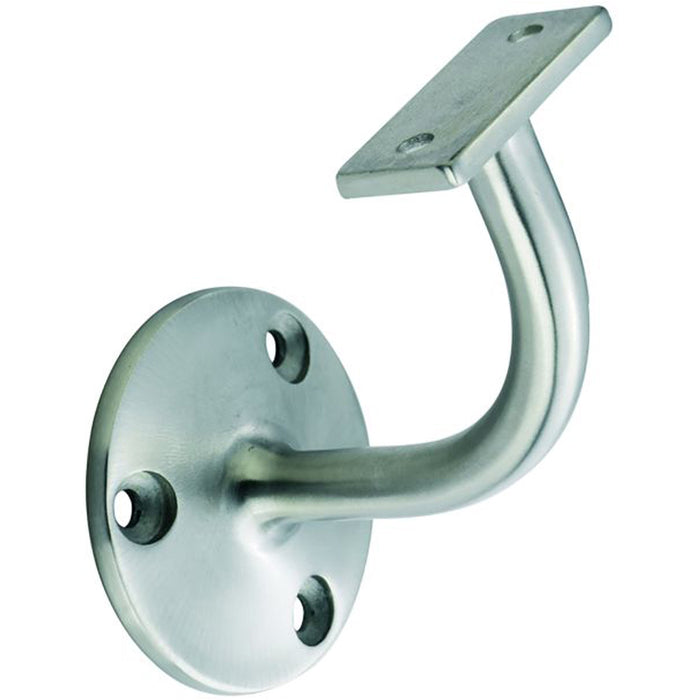 Heavy Duty Stair Handrail Bannister Bracket Arm - Satin Steel 85mm Proj Holder