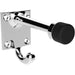 Square Hat & Coat Hook with Rubber Door Protector - Wall Mounted Polished Chrome