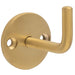 Slimline Single Coat Hook On Round Rose - 45mm Projection - Satin Brass PVD