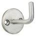 Slimline Single Coat Hook On Round Rose - 45mm Projection Satin Stainless Steel