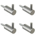 4 PACK Coat Hook with Concealed Fixing 35mm Projection Bright Stainless Steel