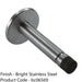 Coat Hook On Concealed Fix Rose Rubber Tip - 93mm Projection Bright Steel 1