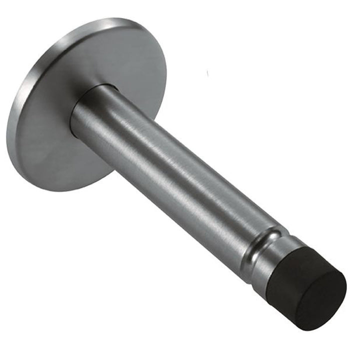 Coat Hook On Concealed Fix Rose Rubber Tip - 93mm Projection Bright Steel
