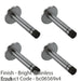 4 PACK Coat Hook On Concealed Fix Rose Rubber Tip 93mm Projection Bright Steel 1