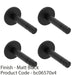 4 PACK Coat Hook On Concealed Fix Rose Rubber Tip 93mm Projection Matt Black 1