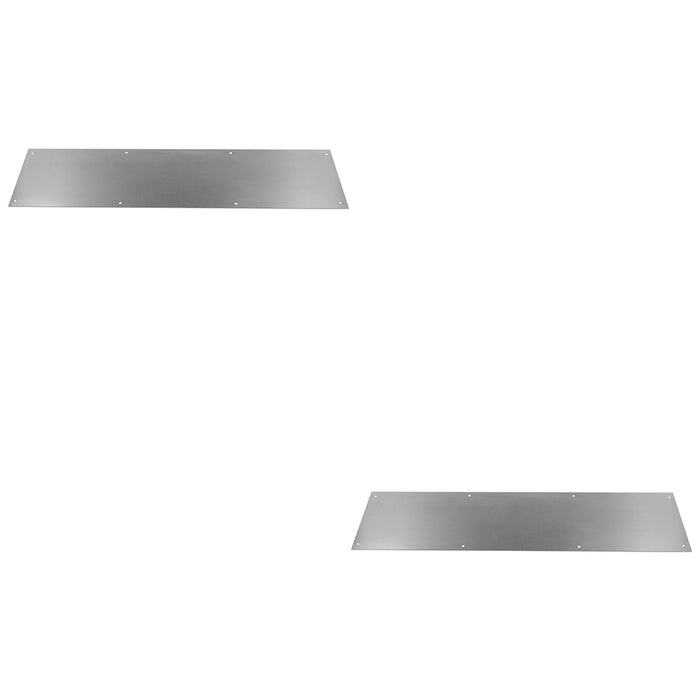 2 PACK 650mm x 150mm Door Kickplate Satin Stainless Steel Kick Plate Protector