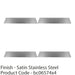 4 PACK 650mm x 150mm Door Kickplate Satin Stainless Steel Kick Plate Protector 1