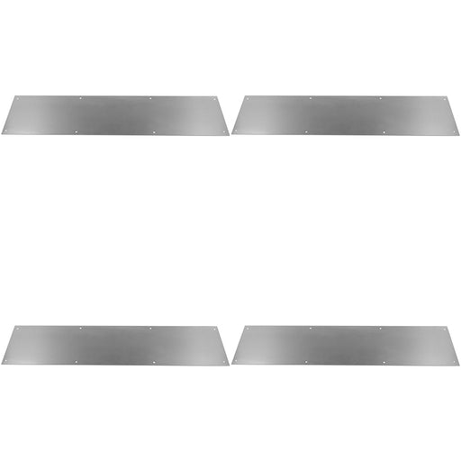 4 PACK 650mm x 150mm Door Kickplate Satin Stainless Steel Kick Plate Protector