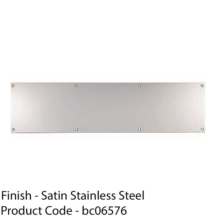 690mm x 150mm Plain Door Kickplate - Satin Stainless Steel Kick Plate Protector 1