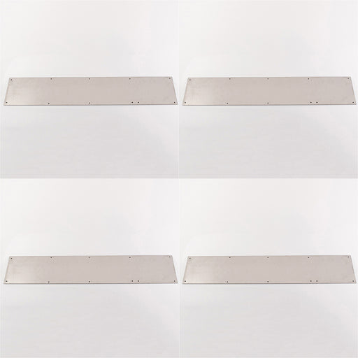 4 PACK 750mm x 150mm Door Kickplate Satin Stainless Steel Kick Plate Protector