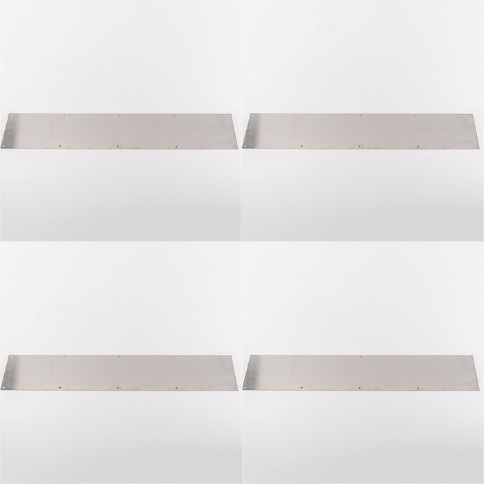 4 PACK 790mm x 150mm Door Kickplate Satin Stainless Steel Kick Plate Protector