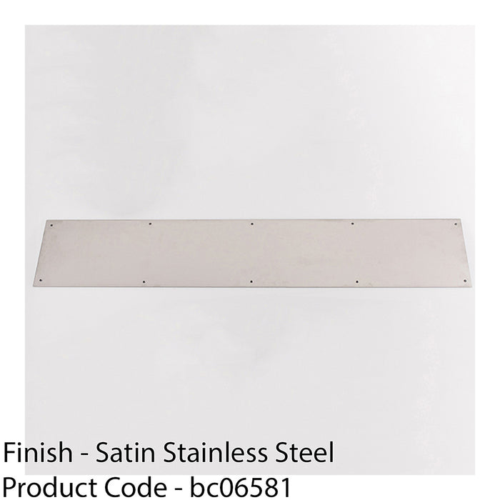 805mm x 150mm Plain Door Kickplate - Satin Stainless Steel Kick Plate Protector 1