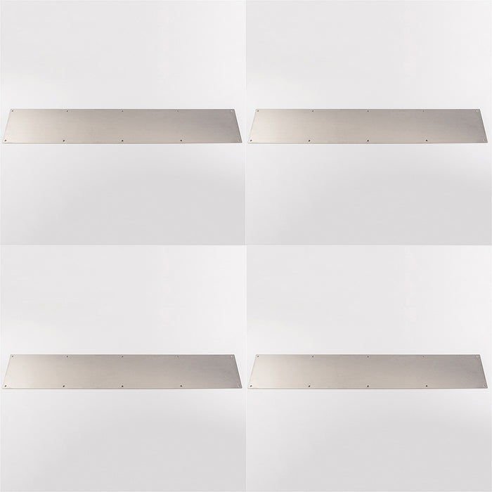 4 PACK 815mm x 150mm Door Kickplate Satin Stainless Steel Kick Plate Protector