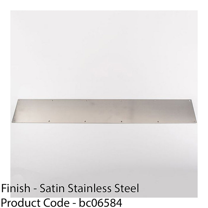 855mm x 150mm Plain Door Kickplate - Satin Stainless Steel Kick Plate Protector 1